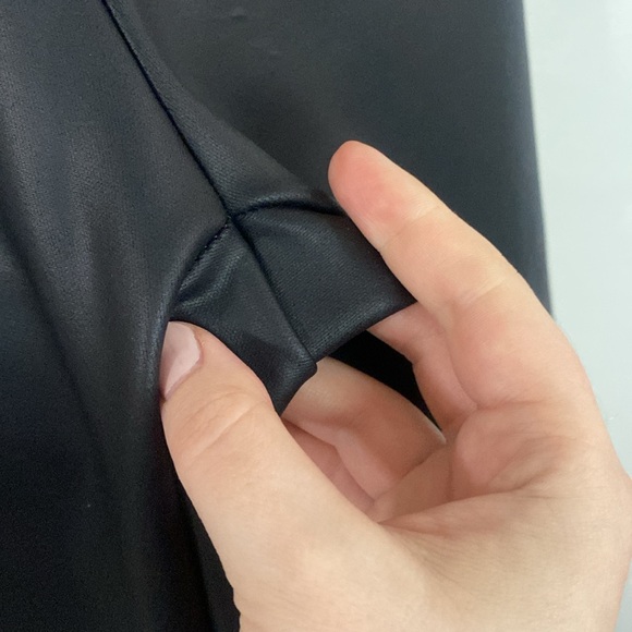 Express black faux leather look super high waist coated leggings size XS - Picture 7 of 12